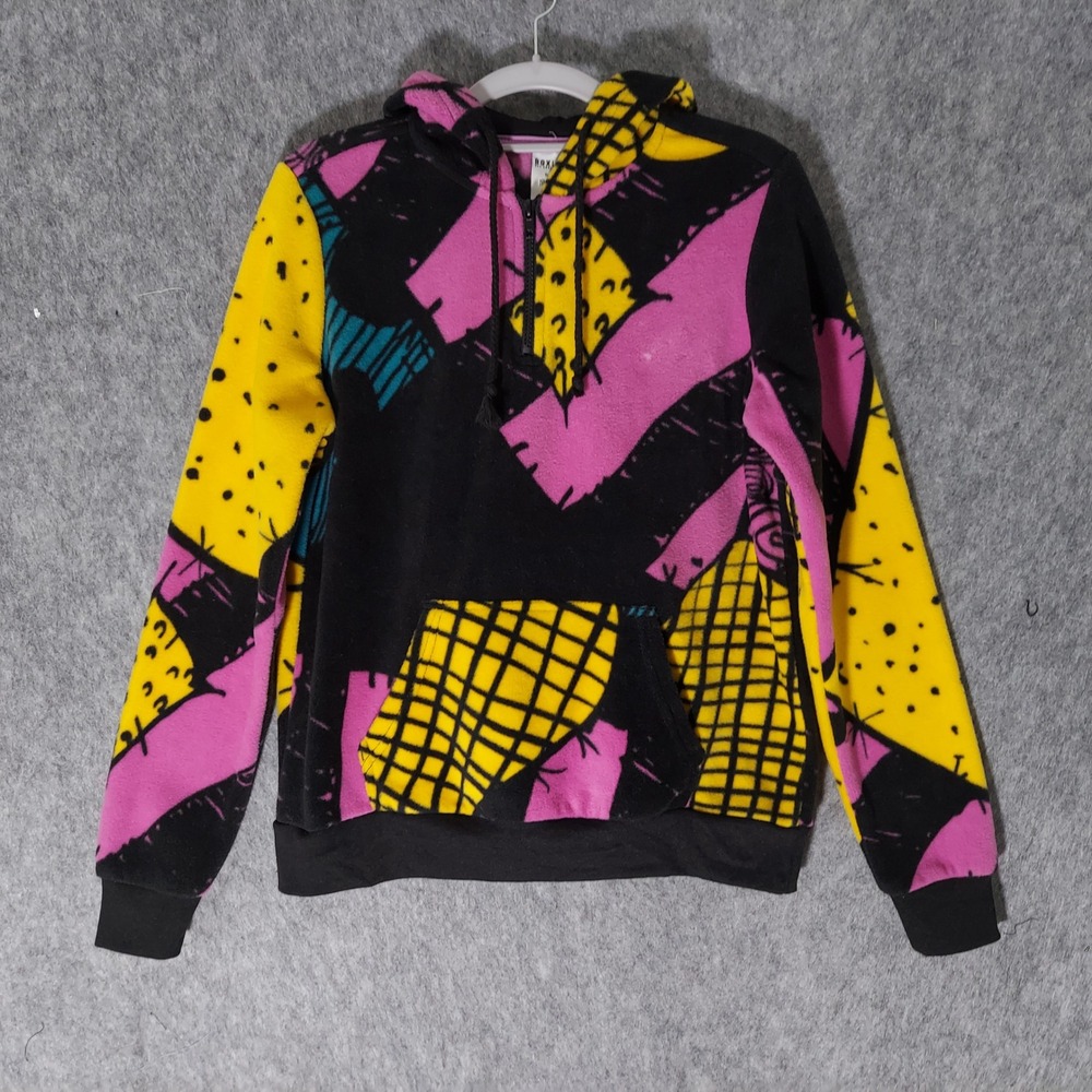 BoxLunch Women Nightmare Before Christmas Sally Hoodie XS Multi Patchwork Goth